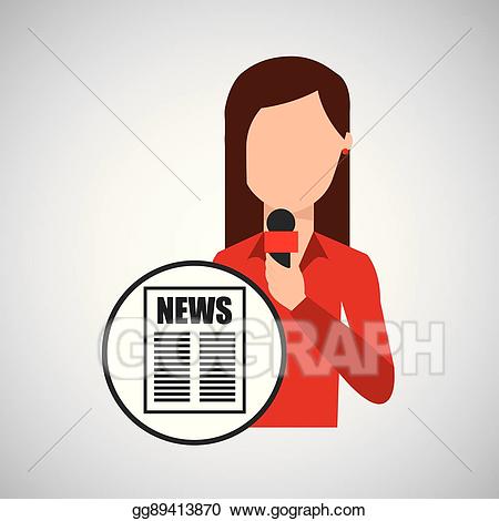news clipart female news reporter