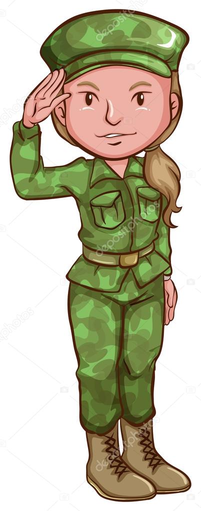lady clipart soldier
