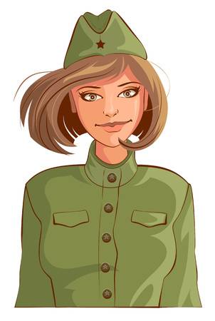 military clipart lady