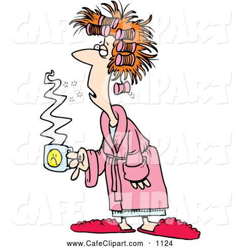 lady clipart tired