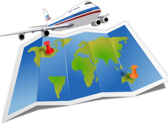 traveling clipart round trip