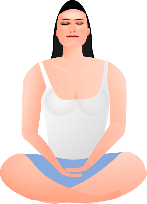Meditation clipart computer. Lady in i royalty