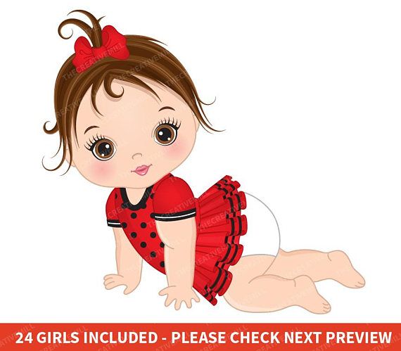 Ladybug vector sticker . Ladybugs clipart baby girl