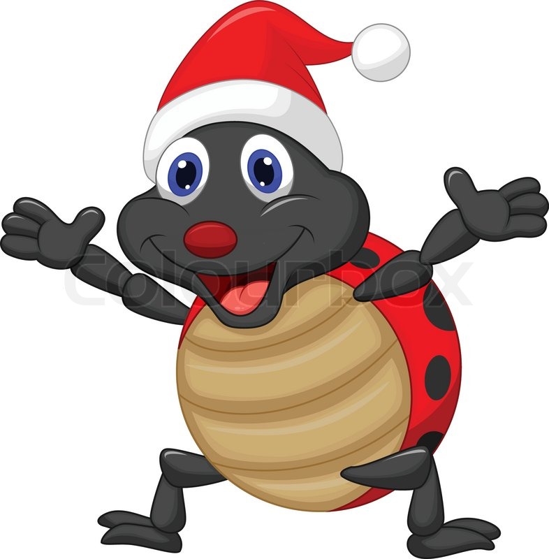 ladybug clipart christmas
