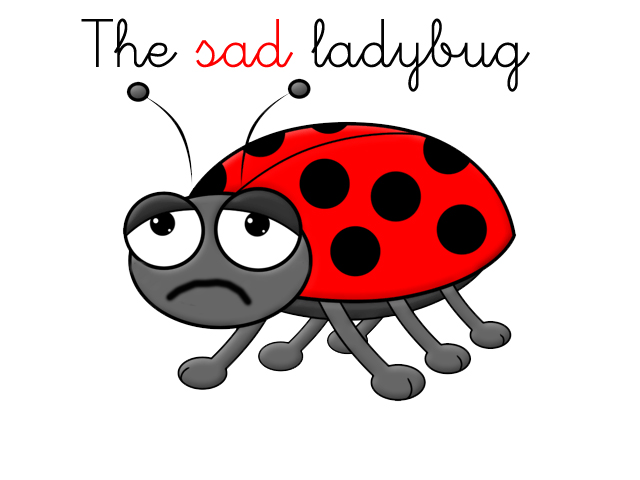 ladybug clipart sad
