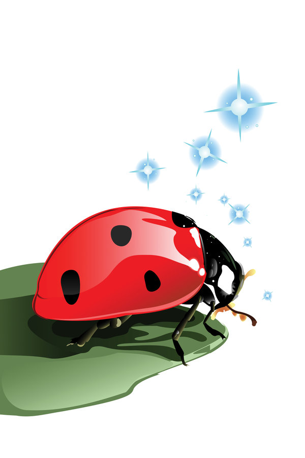 Library more like hillside. Ladybug clipart side view