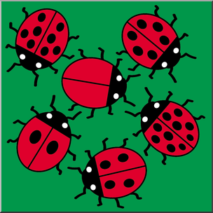 ladybugs clipart colored