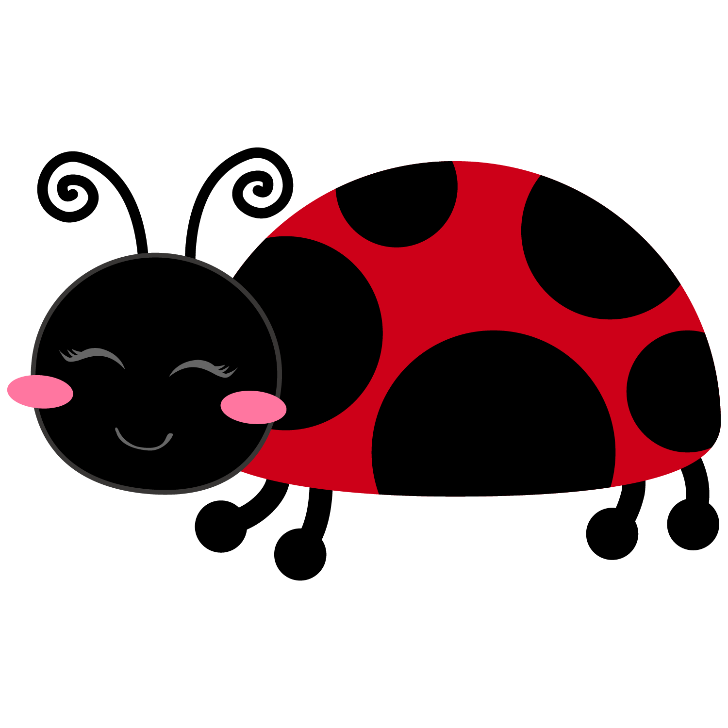 Girl and clip art. Ladybugs clipart love