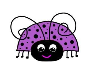 ladybugs clipart purple