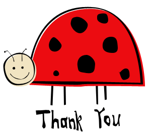 ladybugs clipart thank you