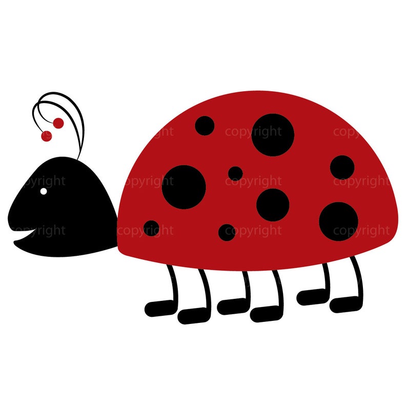 Ladybugs clipart whimsical. Ladybug commercial use art