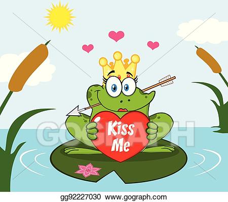 Clip art vector illustration. Lake clipart cute