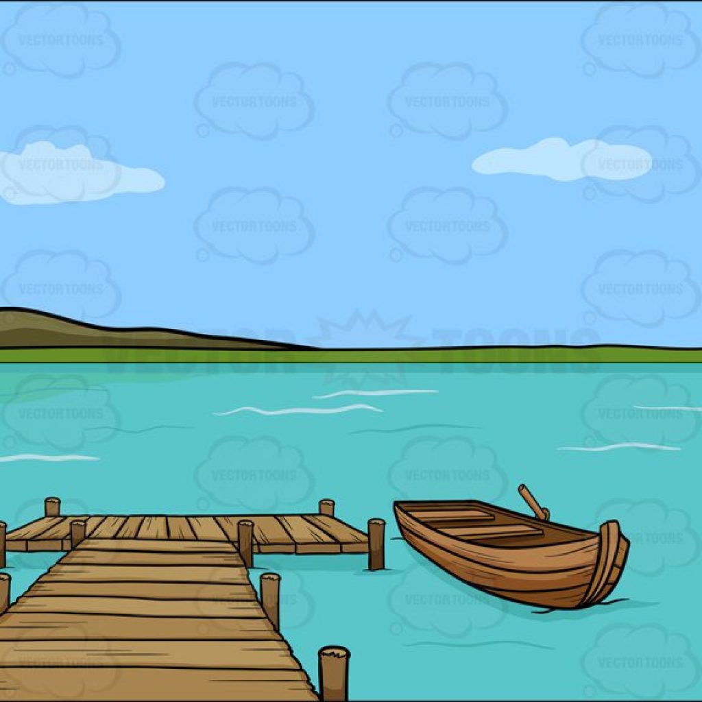 Boat dock clipart