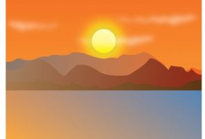 Pin by tabitha downs. Landscape clipart mountain sunset