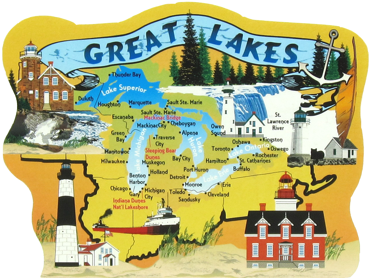 Great lakes map the. Lake clipart lake superior
