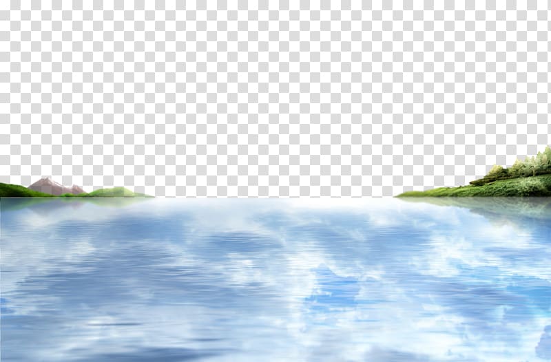 White clouds sky of. Lake clipart water reflection