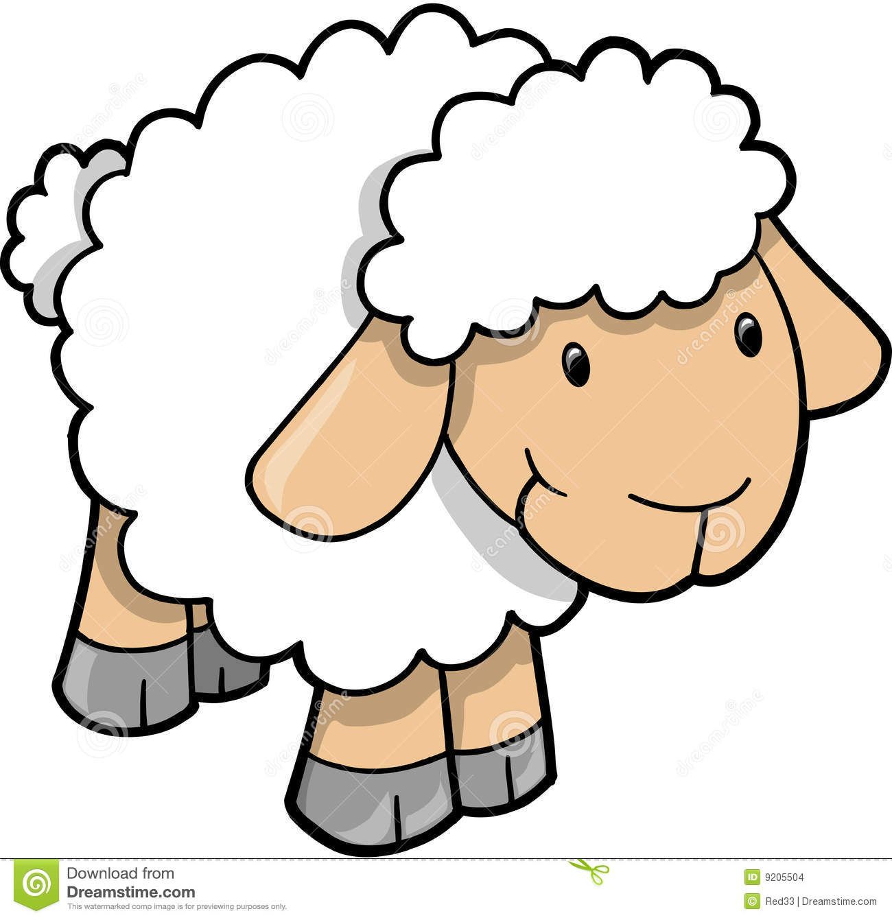Cute images vector stock. Clipart sheep lamb