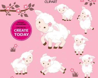 Etsy . Lamb clipart baby lamb