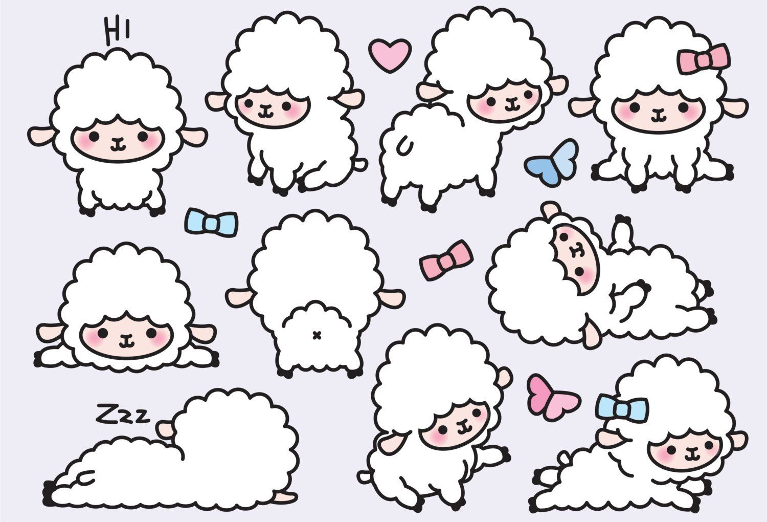 lamb clipart doodle