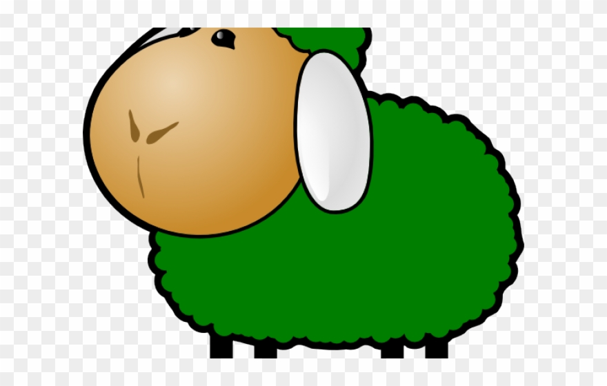 Baa black clip art. Lamb clipart green sheep