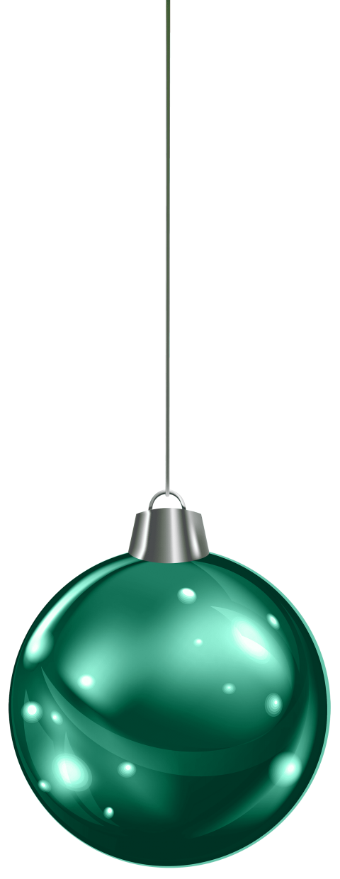 Hanging green christmas png. Lamp clipart light ball