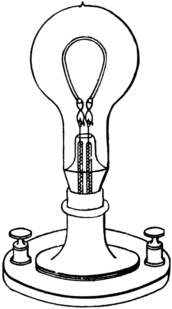 S first light bulb. Lamp clipart lightbulb edison