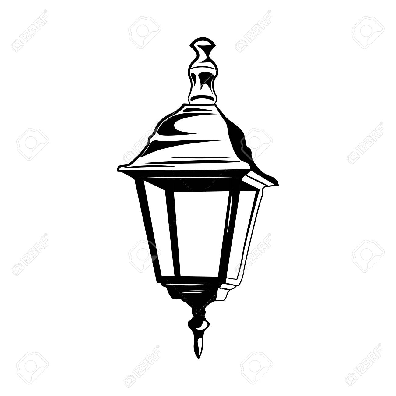 Lamp clipart old time. Free street light fashioned