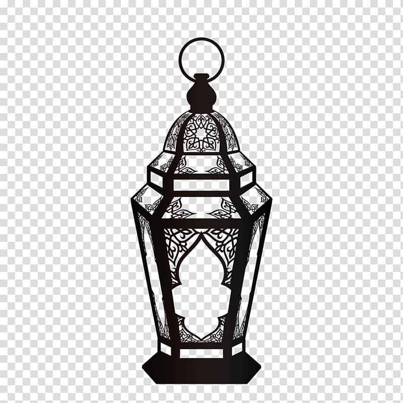 Lamp clipart ramadan. Black lantern illustration quran