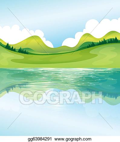 Land clipart aquatic. Vector the water and
