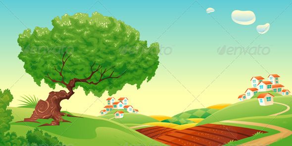 landscape clipart countryside