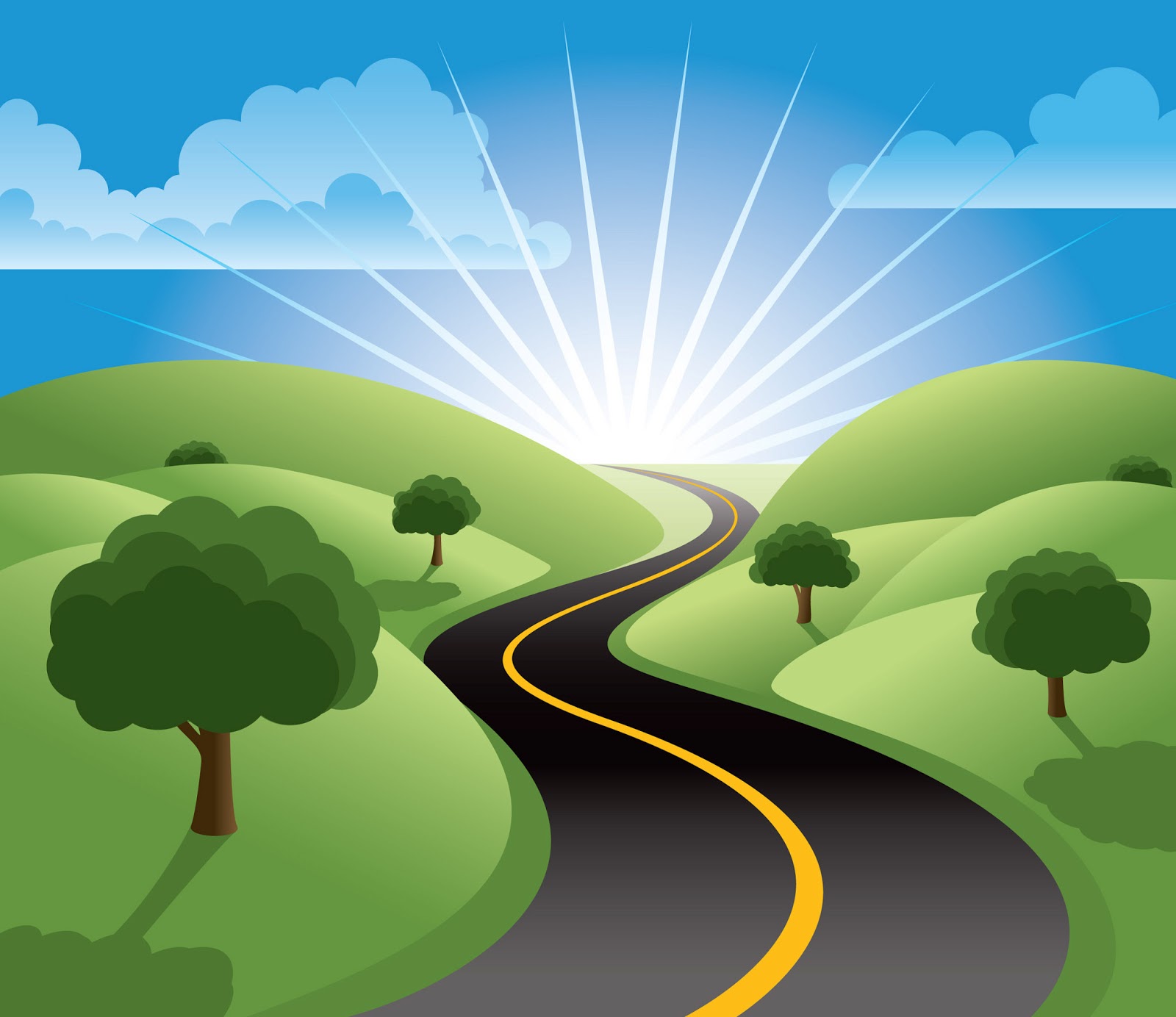 land clipart land road