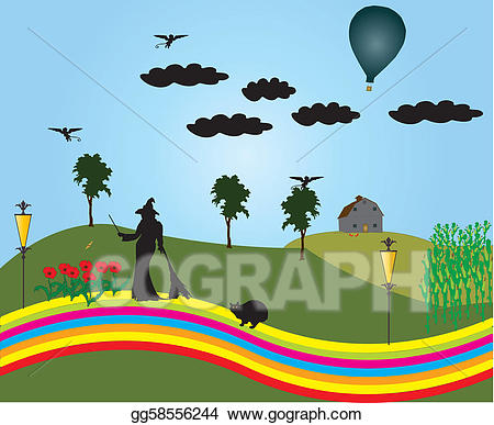 Land clipart place. Vector the oz illustration