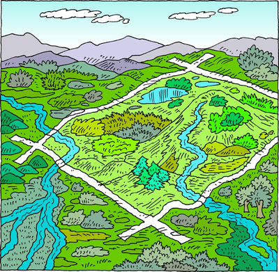 Image the lines are. Land clipart place