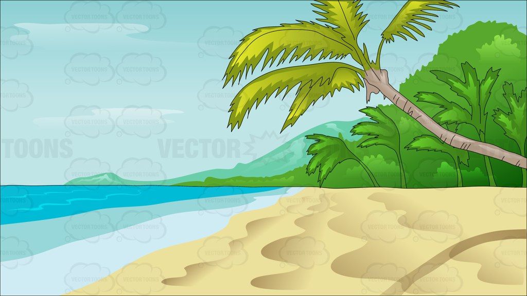 A serene empty beach. Land clipart seashore