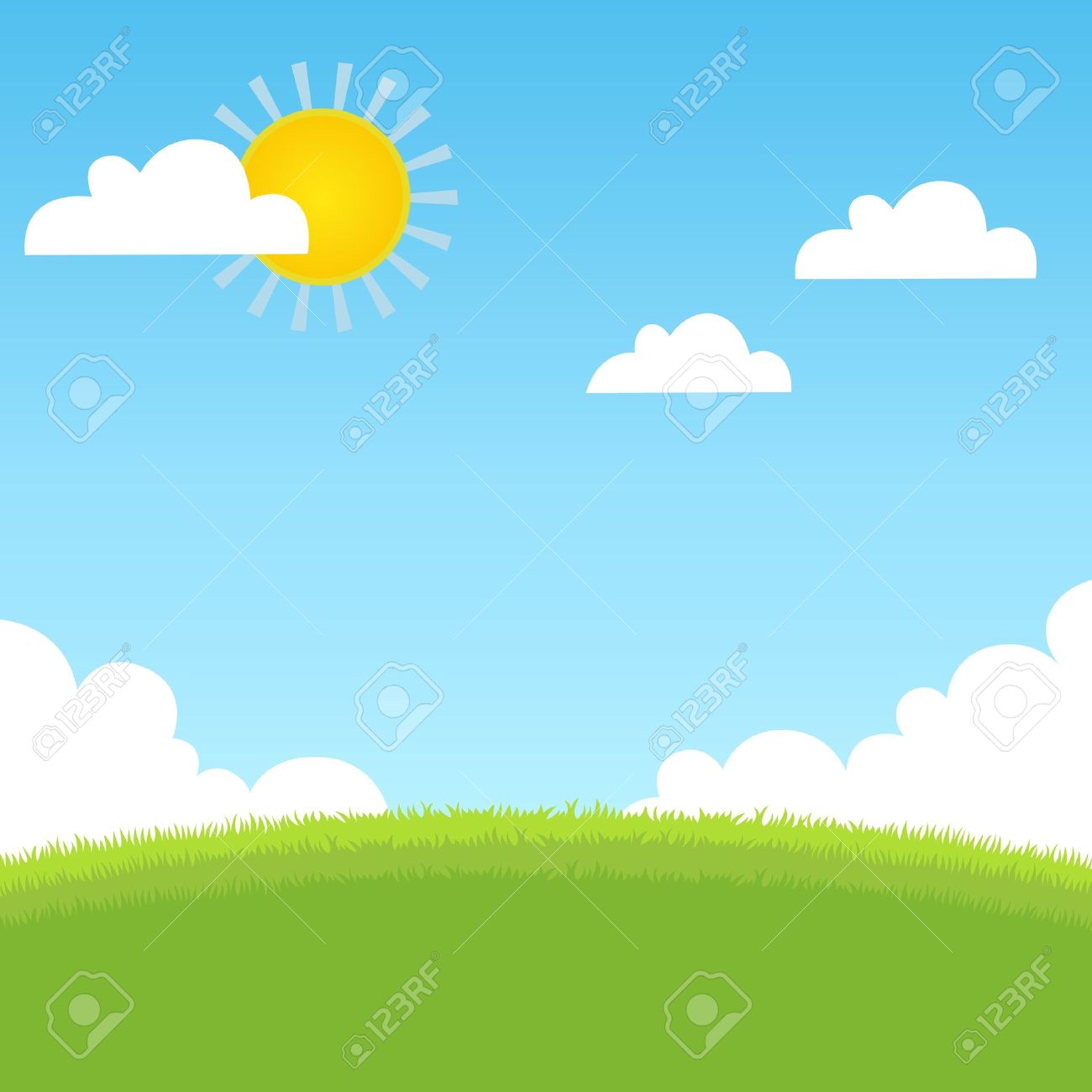 clipart summer scenery