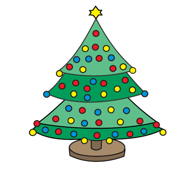 triangular clipart christmas tree
