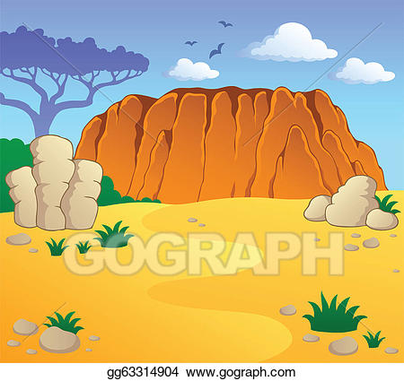 Vector stock theme . Landscape clipart landscape australian