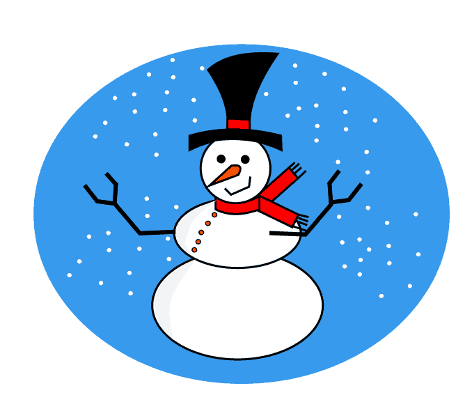landscape clipart snowman