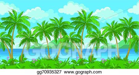 landscape clipart tropical