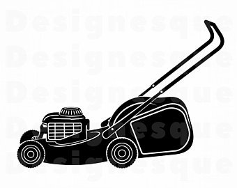 Landscaping clipart grass cutter. Lawn mower etsy 