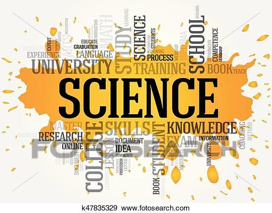 Words clipart science. Word cloud collage clip