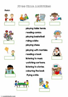 Language clipart english activity. Free time activities interactive