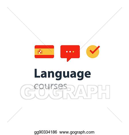 Vector art spanish as. Language clipart fluent