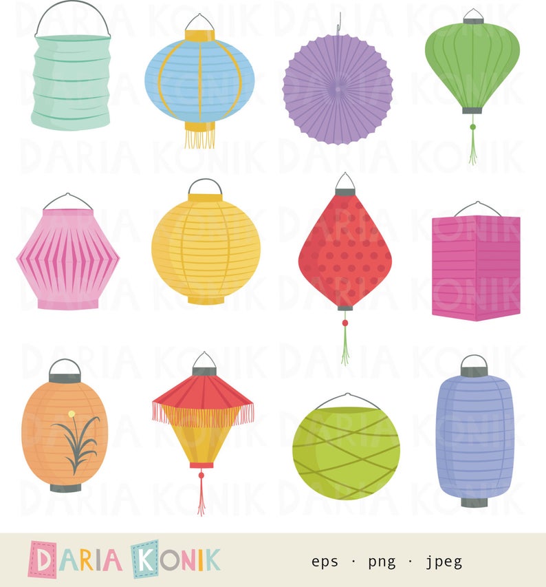 Lantern clipart lampion. Paper lanterns clip art