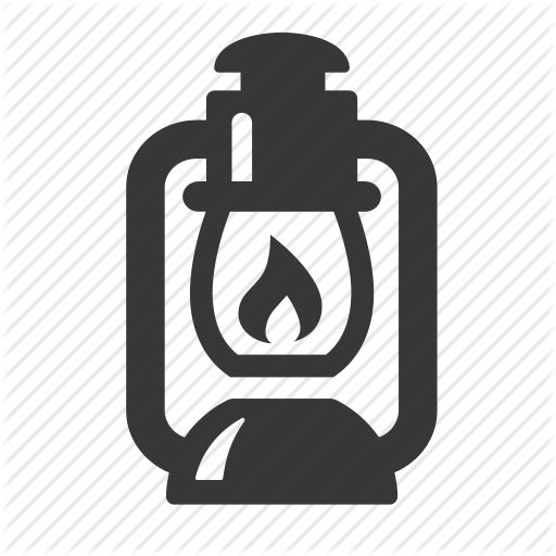 Lantern clipart silhouette. Outdoor and camping icons