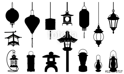 Download japanese lamp light. Lantern clipart silhouette