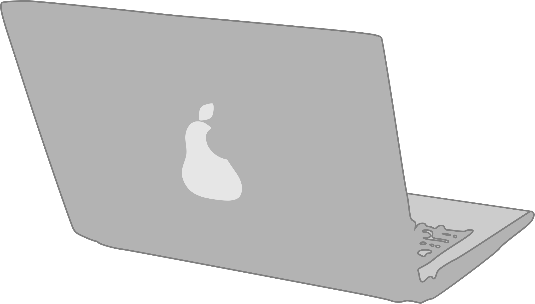 laptop clipart back side
