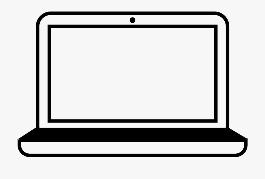 laptop clipart black and white