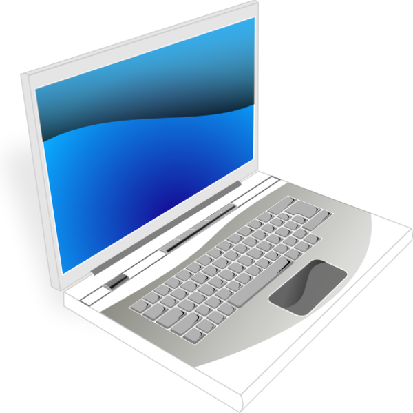 Laptop clipart blue laptop. White free images at