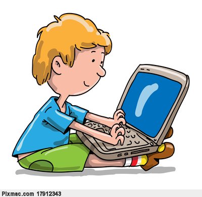 laptop clipart little student